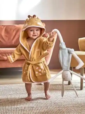 Vertbaudet Peignoir de bain bébé girafe oeko-tex® - ocre offre