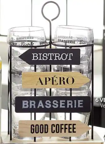 6 Verres +Support