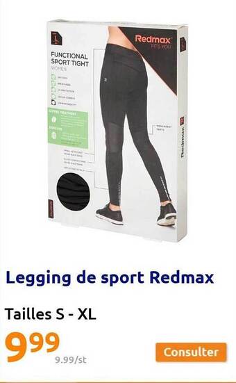 Action Legging de sport redmax offre