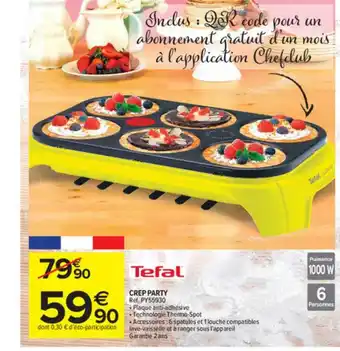 Carrefour Market Tefal Crep Party offre