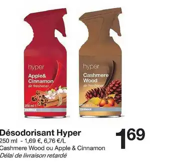 Zeeman Désodorisant hyper offre