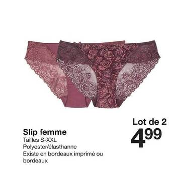 Zeeman Slip femme offre
