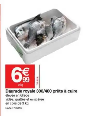Promocash Daurade Royale 300-400 Prête à Cuire offre