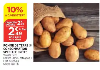 Bi1 Pomme de Terre Consommation Speciale Frites offre