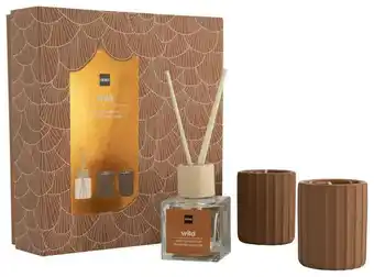 Coffret cadeau bâtonnets parfumés et bougies parfumées wild