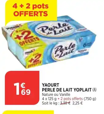 Bi1 Yaourt Perle de Lait Yoplait offre
