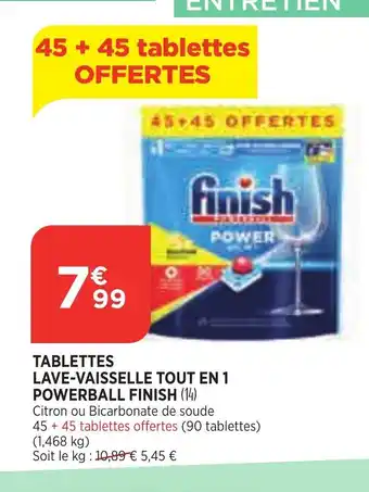 Tablettes Lave-Vaisselle Tout en 1 Powerabell Finish
