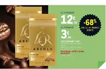 E.Leclerc Café En Grains "l'or" 2kg offre