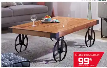 Gifi Table basse Saloon offre
