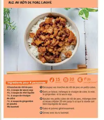 Carrefour Market Riz Au Rôti De Porc Laqué offre