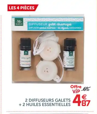 2 Diffuseurs Galets + 2 Huiles Essentielles