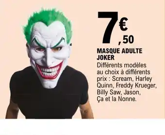 E.Leclerc Masque Adulte Joker offre