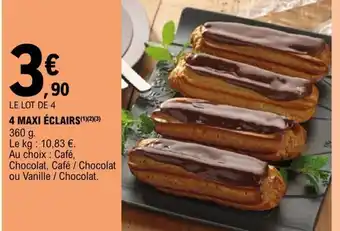 E.Leclerc 4 Maxi Eclairs offre