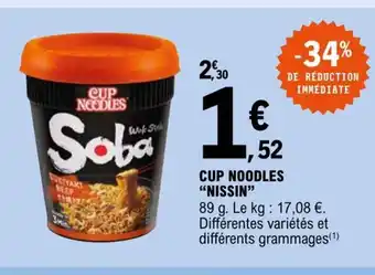 E.Leclerc Cup Noodles Nissin offre