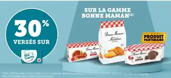 U Express Bonne maman 30% versés sur la gamme bonne maman offre