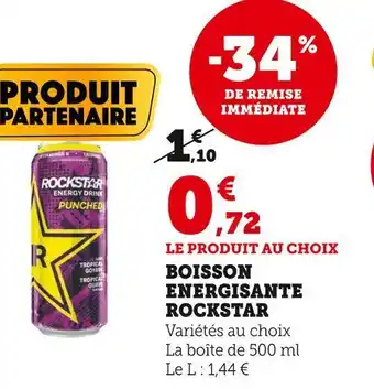 Super U Rockstar boisson energisante offre