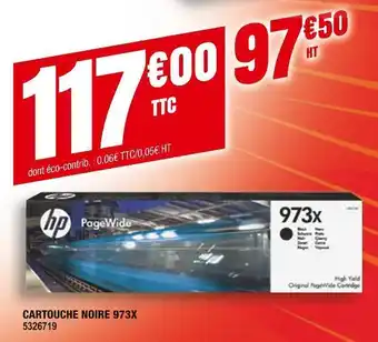 Plein ciel Hp cartouche noire 973x offre
