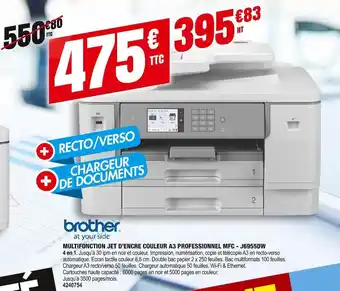 Plein ciel Brother multifonction jet d’encre couleur a3 professionnel mfc - j6955dw offre