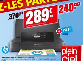 Plein ciel Hp imprimante couleur portable officejet 200 offre