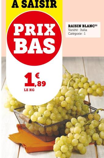U Express Raisin blanc offre