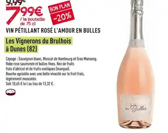 Frais d'ici L'amour en bulles vin pétillant rosé offre