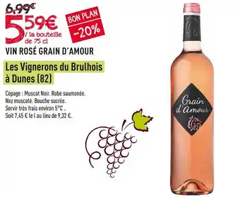 Frais d'ici Grain d'amour vin rosé offre