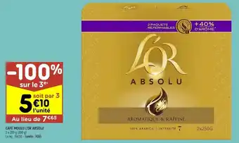 Leader Price Café moulu l’or absolu offre