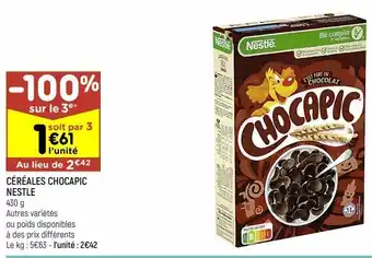 Leader Price Céréales chocapic nestle offre