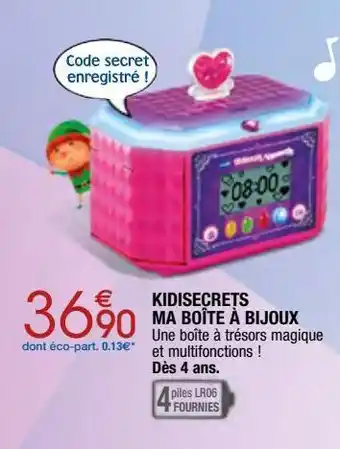 Migros Kidisecrets ma boite à bijoux offre