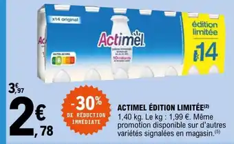 E.Leclerc Actimel édition limitée offre