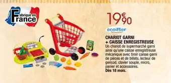 Chariot garni + caisse enregistreuse