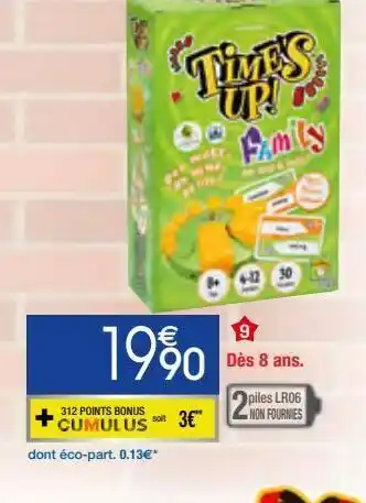 Migros Time's up family offre
