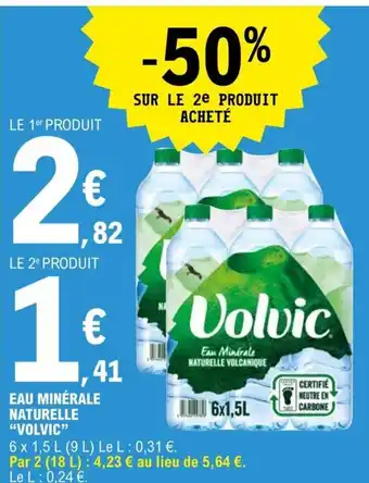 E.Leclerc Eau Minérale Naturelle Volvic offre