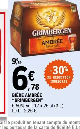 E.Leclerc Biere Ambrée Grimbergen offre