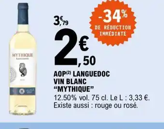 E.Leclerc AOP Languedoc Vin Blanc Mythique offre