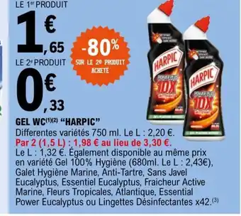 E.Leclerc Gel Wc Harpic offre