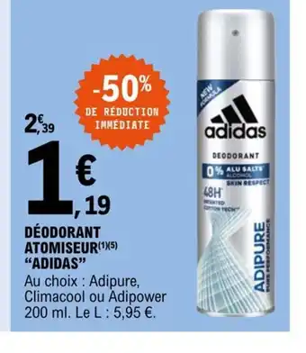 E.Leclerc Deodorant Atomiseur Adidas offre
