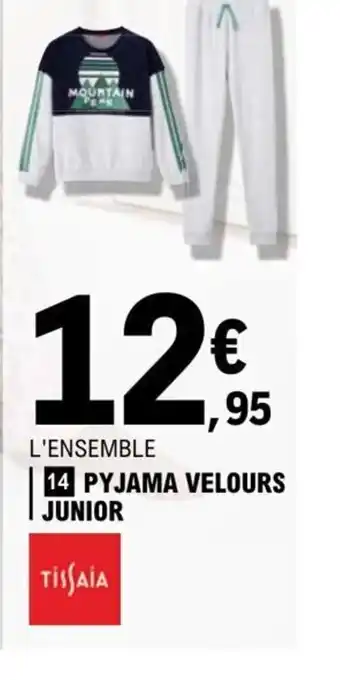 E.Leclerc Pyjama Velours Junior offre