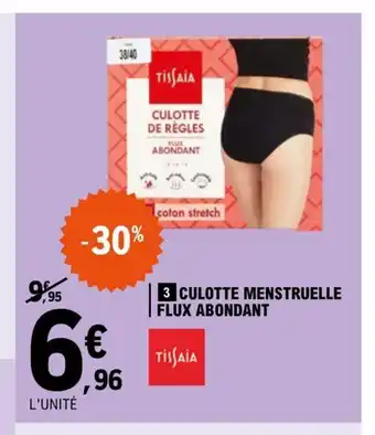 E.Leclerc Culotte Menstruelle Flux Abondant offre
