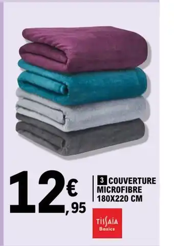 E.Leclerc Couverture Microfibre 180x220 cm offre