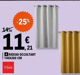 E.Leclerc Rideau Occultant 140x260 cm offre