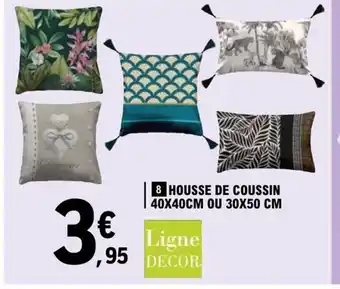 E.Leclerc Housse De Coussin 40x40 cm Ou 30x50 cm offre