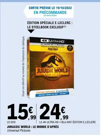 E.Leclerc Jurassic World : Le monde D'apres offre