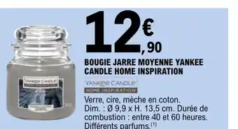 E.Leclerc Bougie Jarre Moyenne Yankee Candle Home Inspiration offre