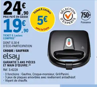 E.Leclerc Croque/Gaufrier offre