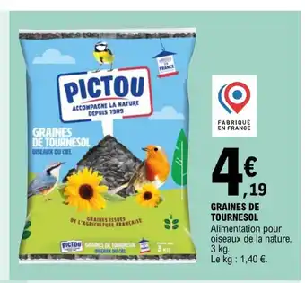 E.Leclerc Graines De Tournesol offre