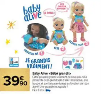 Carrefour Market Baby alive offre