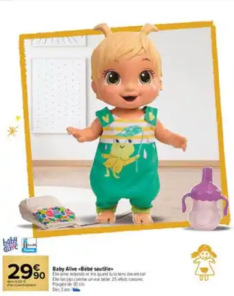 Carrefour Market Baby alive - bébé sautille offre