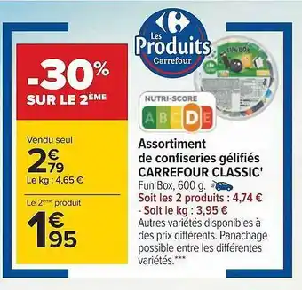 Carrefour Assortiment de confiseries gélifiés carrefour classic' offre
