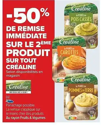 Carrefour Produit créaline offre